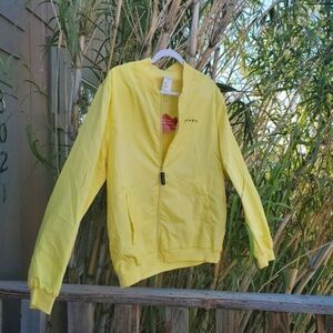 FRIENDS Yellow Bomber Jacket Medium NEW